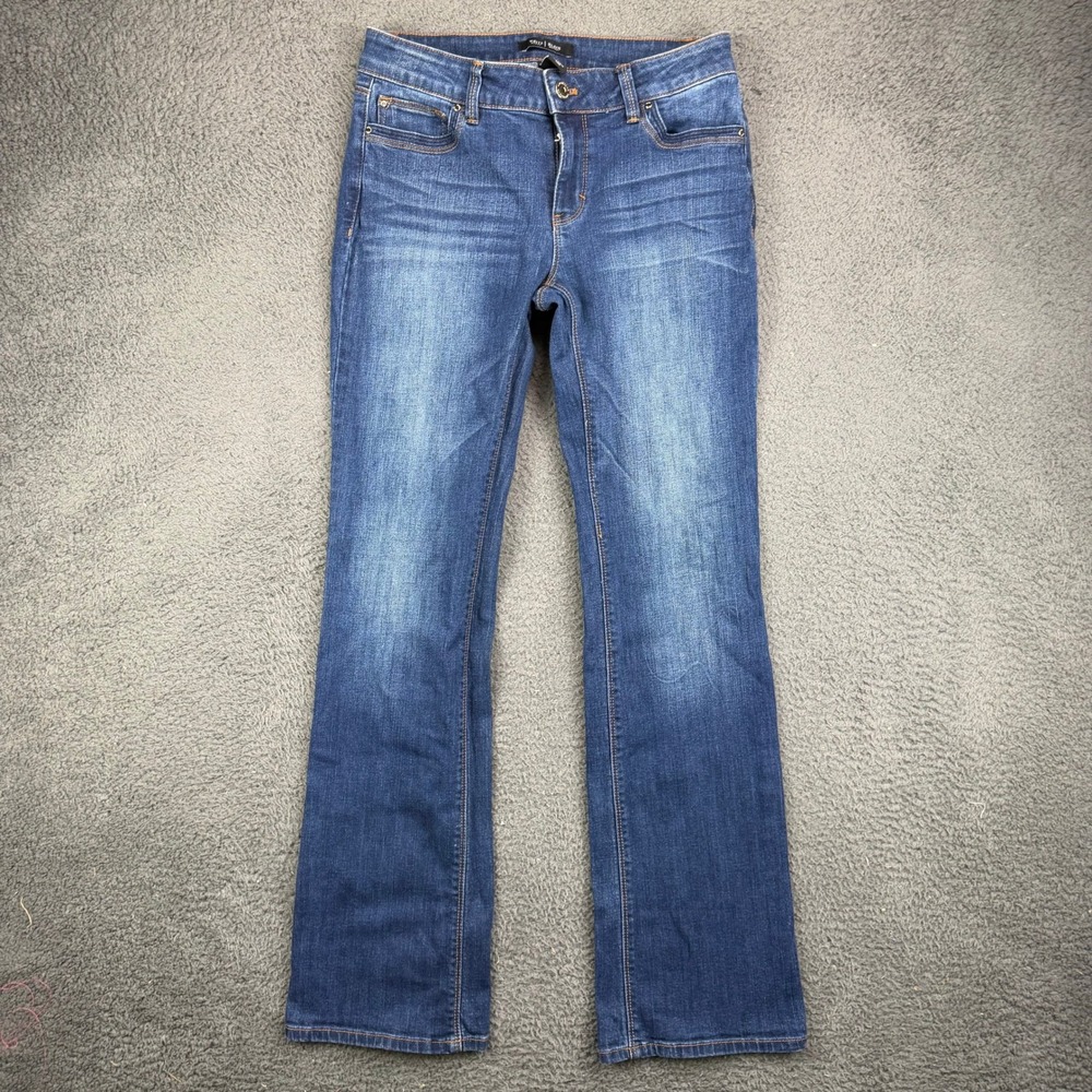 White House Black Market Boot Leg Jeans Blue Dark Wash Size 2S 12292